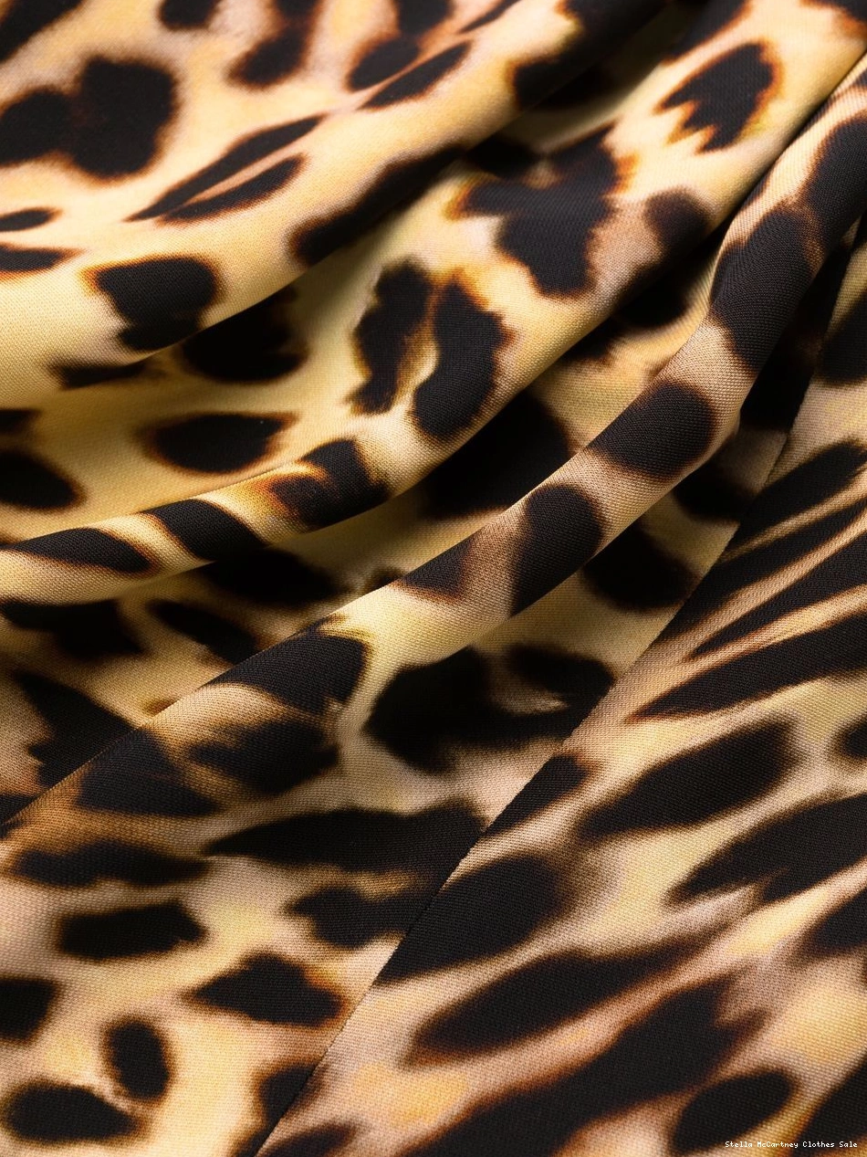 Affordable McCartney Women Stella leopard neck chain-embellished print dress 0825